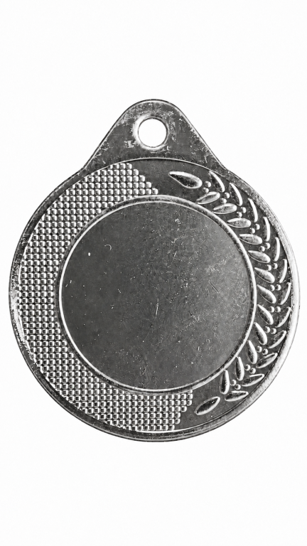 MEDALLA 4 CM COLOR PLATA, 5 cm