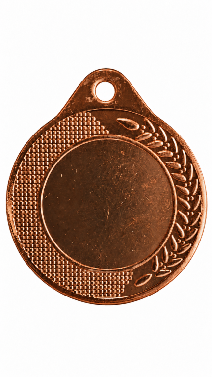 MEDALLA 4 CM COLOR BRONCE , 5 cm