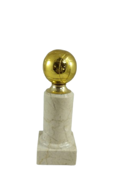 Trofeo petanca con peana y bola dorada , 13 cm