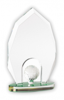 TROFEO CRISTAL MODELO “MIERES” GOLF, 22.5 cm