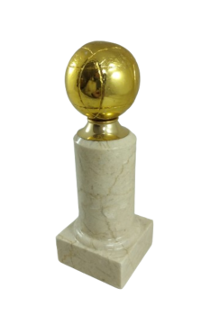 Trofeo petanca con peana y bola dorada , 13 cm
