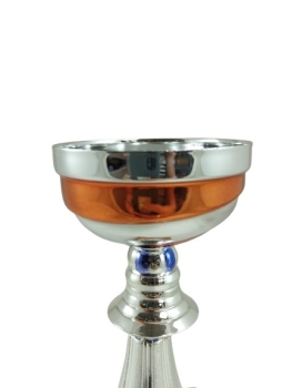 Copa con detalles en color naranja, 18 cm