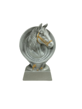 TROFEO CABALLO RESINA SOLO 1 UNIDAD PROMOCION , 15.5 cm