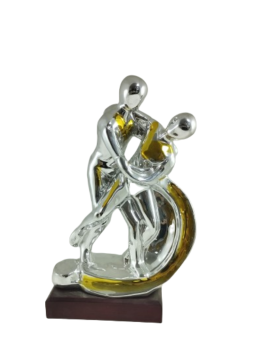 Troféu prata de judô, 30 cm