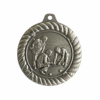 MEDALLA PETANCA PLATA, 5 cm