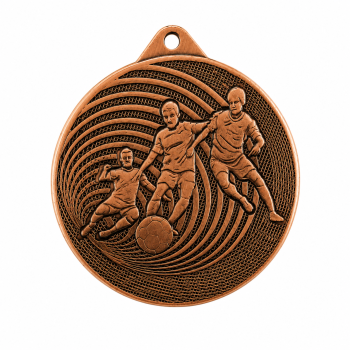 MEDALLA FUTBOL COLOR BRONCE , 7 cm