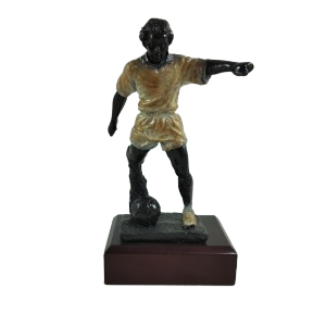 TROFEO FUTBOL CON BALON , 19 cm