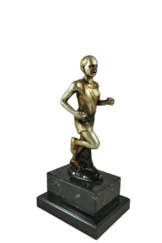 Homem troféu correndo em pedestal, 20 cm