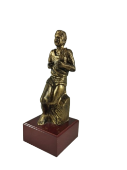 Trofeo correr atleta sobre peana, 26 cm