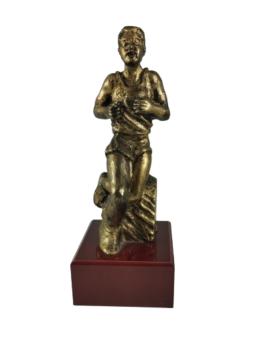 Trofeo correr atleta sobre peana, 26 cm