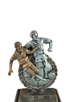 Trofeo futbol jugadores contrincates, 18 cm