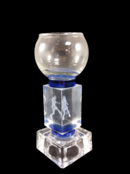 Trofeo futbol copa con peana crital, 16 cm