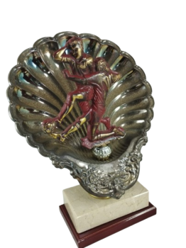 Trofeo futbol con concha, 29 cm