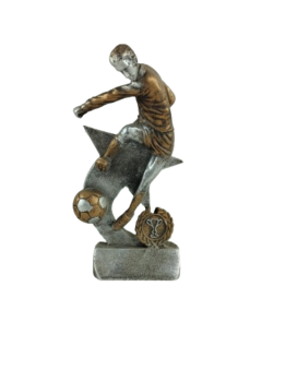 Troféu de jogador de futebol com estrela, 16.5 cm
