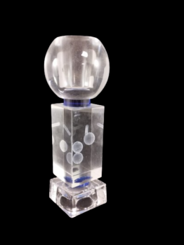 Trofeo copa de cristal billar, 22.5 cm