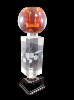 Trofeo billar con copa naranja, 25.5 cm