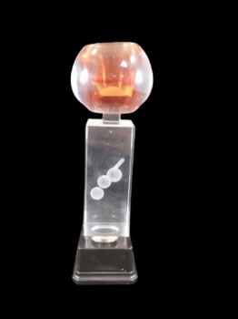 Trofeo billar con copa naranja, 25.5 cm