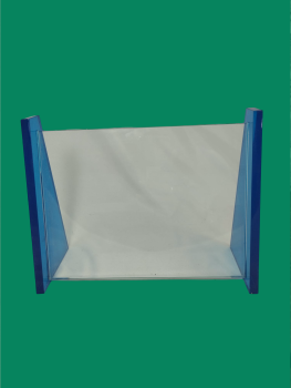 Trofeo outlet cristal con pie azul , 20.5 cm