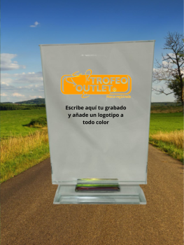 Troféu de venda de cristal para gravação transparente, 23.5 cm