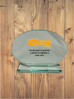 Trofeo cirstal oferta solo 1 unidad disponible para grabado , 14 cm