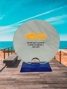 Troféu de cristal outlet para gravação apenas 1 unidade, 19.5 cm