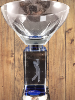 Trofeo copa golf de cristal, 23.5 cm