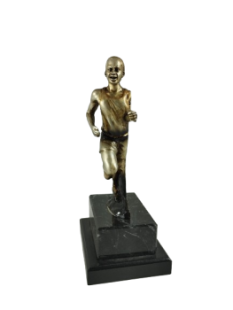 Homem troféu correndo em pedestal, 20 cm