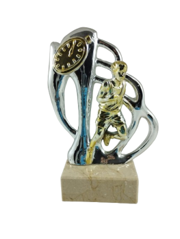 Trofeo corredor con reloj, 18 cm