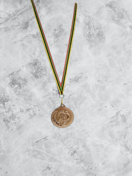 Medalla rugby plateadad , 5 cm