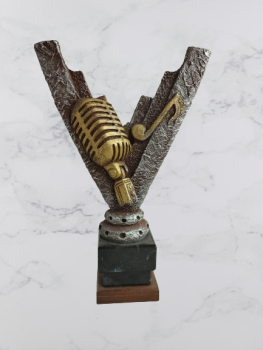 troféu de microfone, 28 cm