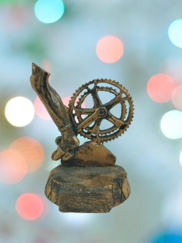 Trofeo para ciclista con cadena , 11.5 cm