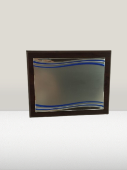 Madera sobremesa con placa de aluminio en oferta.
