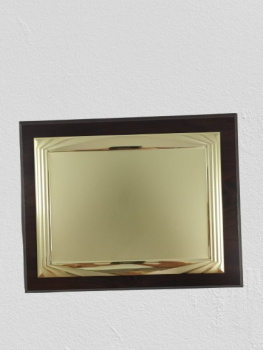 Placa homenaje oferta dorada brillante