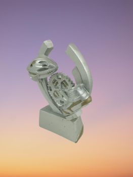 Troféu de ciclista com capacete, 12.5 cm