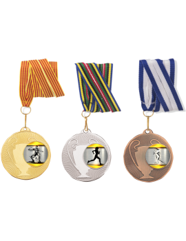 MEDALLA UNIVERSAL COLOR PLATA 