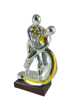 Troféu prata de judô, 30 cm
