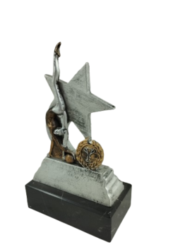 Troféu de ginástica com ginasta, 17 cm