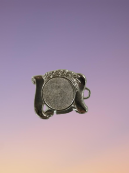 Medalha de prata com pergaminho de louro