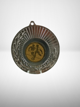  Medalha de prata com folha grande, 6.5 cm