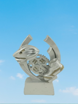 Troféu de ciclista com capacete, 12.5 cm
