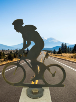 Troféu de ciclismo em base de mármore, 19 cm