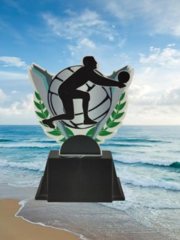 Troféu de vôlei de metacrilato, 13.5 cm