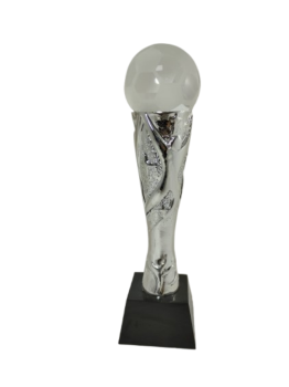 TROFEO FUTBOL BASE DE CRISTAL , 28.8 cm