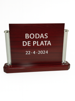 TROFEO PLACA MADERA SUBLIMABLE , 23X33 cm