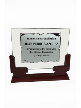 TROFEO PLACA DE HOMENAJE EXCLUSIVA , 31.5 X 27.5 cm