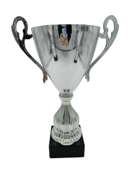 COPA CON ASAS PLATEADA, 16 cm