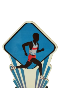 Trofeo corredor madera, 18 cm