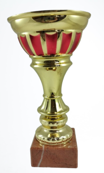 Copos de ouro com brilhos vermelhos, 20 cm