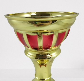 Copos de ouro com brilhos vermelhos, 20 cm